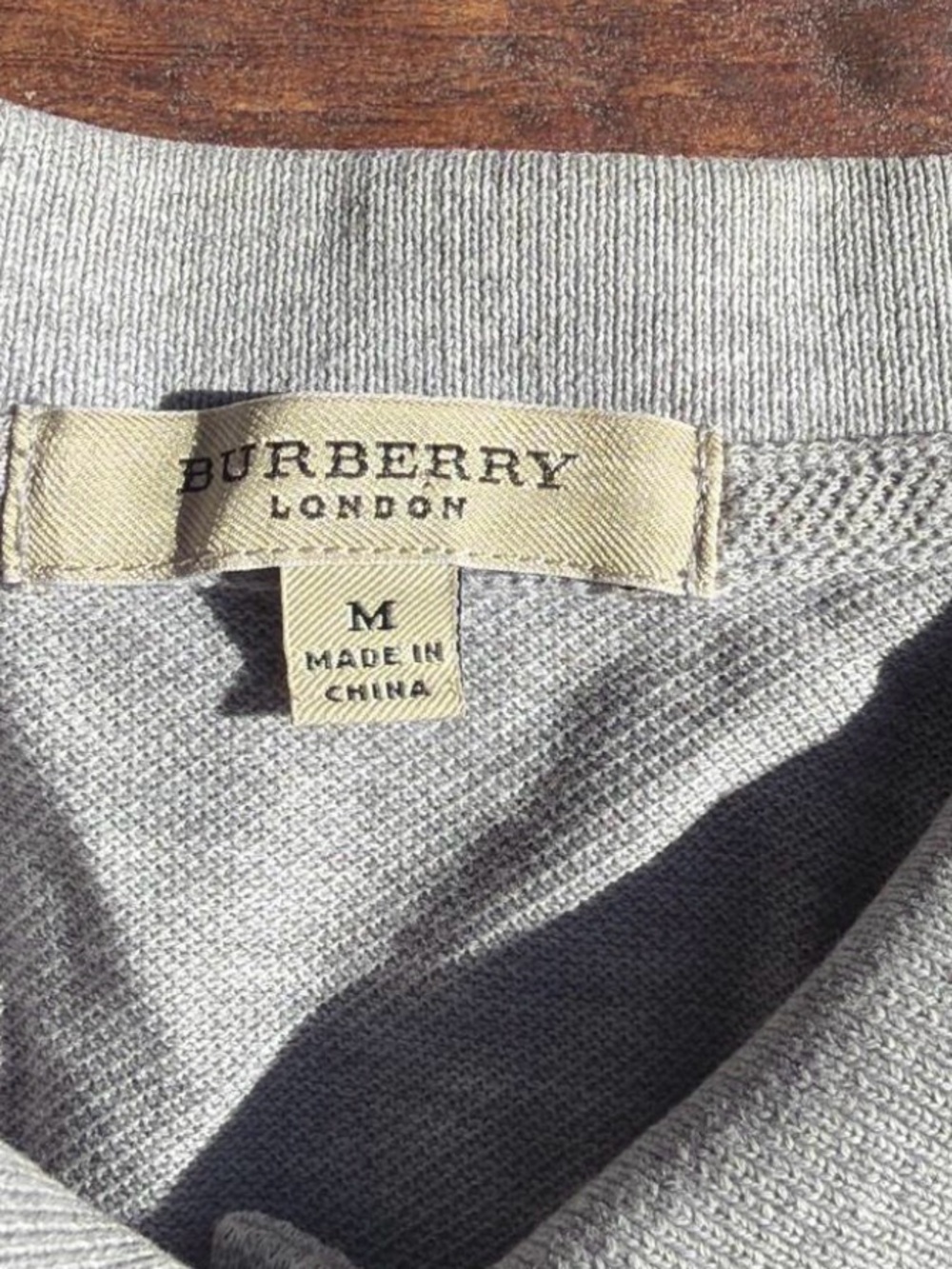 Kids vintage Burberry Light Gray Men's Crewneck Sweater